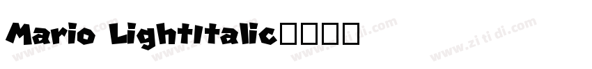 Mario LightItalic字体转换